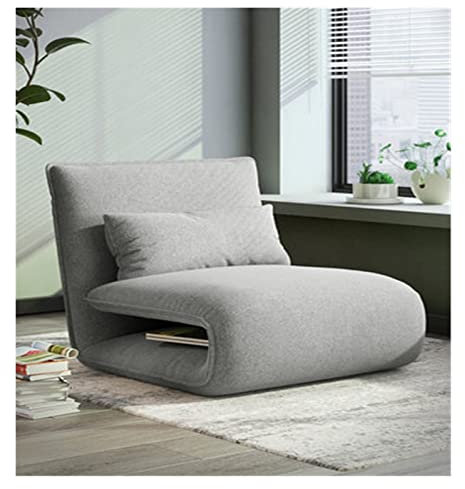 CoByda MaGill Foldable Lazy Sofa: Soft Reading Chair for Floor, Balcony, or Bay Window - Back Reclining Chair for Leisure and Tatami Use (Sofa Bed Option Available)