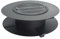 Vente-unique - Brasero plancha grill avec range-bûches - L120 x l120 x H40 cm - BARCENA