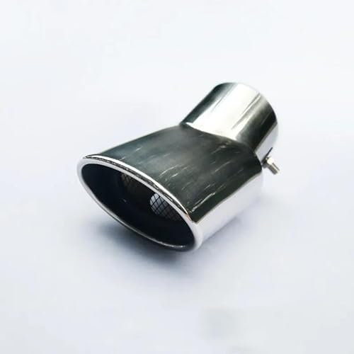 Endschalldämpfer Für Hyundai Für IX35 2010 2011 2012 2013 2014 2015 2016 Edelstahl Auto Schalldämpfer Endrohr Edelstahl Auspuff Tipps Styling Auspuffblende Auto (Farbe : Silber)