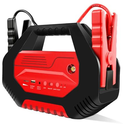 Avviatori di emergenza per auto, Alimentatore per avviatore di emergenza da 32000 mAh, Alimentatore di emergenza MINI multifunzionale 12V/24V con LED, per auto, moto, telefoni cellulari, laptop, table