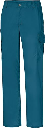 NORDCAP Herren Funktionshose, aus 4-Wege-Stretchmaterial, mit elastischem Bund & 6 praktischen Taschen, Blau, Gr. 28