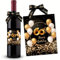 60. Geburtstag Flaschenetikett mit Schleife Schwarzes Gold Lack veredelt 10x12,7cm Happy Birthday 60 - Geburtstagsdeko Geburtstagsgeschenk Geschenke für Frauen Männer