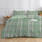 dyausi Housse de Couette 140x200 Vert + 2 Taies d'oreiller 65x65cm Parure de Lit 1 Personne Carreaux Tartan en Microfibre Douce Sets de Housses de Couettes Réversible