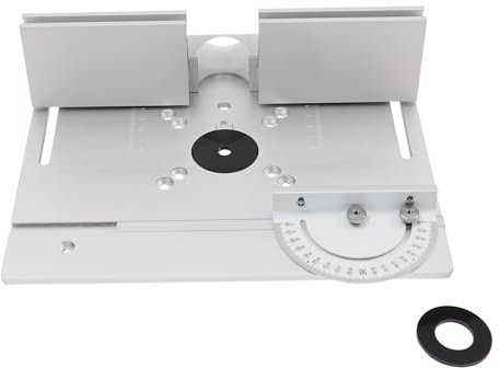 Router Table Insert Plate, Aluminum Router Table Plate,Woodworking, Trimming Machine Flip Board, Wood Milling Flip Board, Benches Router Table Plate (Silver)