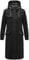Navahoo Damen warmer Trenchcoat in Woll-Optik mit Strick-Ärmeln und Kapuze Knit Babe 14 Black Gr. XL