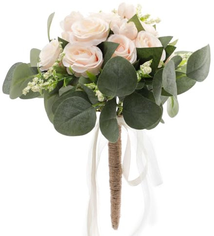 ALturN Hochzeitssträuße, Brautstrauß, Champagner-Rosen-Handstrauß, Bindfäden-Griffstrauß, Hochzeits-Braut-Handstrauß