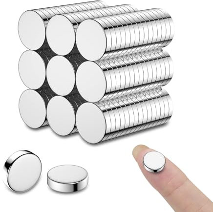 MAGABALLNET 100 Stück 10x2mm Magnete Stark, Neodym Magnet, Mini Magnete für Magnettafel, Pinnwand, Kühlschrank, 3D Drucker