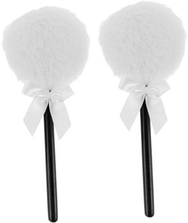 IWOWHERO 2stücke Körperpuderquaste Mit Feenstab-design Weichem Langem Haar Vielseitig Für Make-up-produkte Tragbar Und Einfach Zu Reinigen