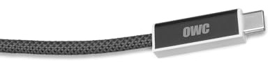 OWC Cable USB4 Óptico Activo USB-C 40Gb/s, Thunderbolt 4/3, 8K@60Hz, Carga 60W, Antiinterferencias, Trenzado de Nylon, para Dock, SSD, eGPU, Monitor – 4,5m