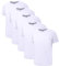Herren 5er Pack Sports Atmungsaktiv Schnelltrocknend Kurzarm T-Shirts Weiß/Weiß/Weiß Weiß/Weiß 5P07-M