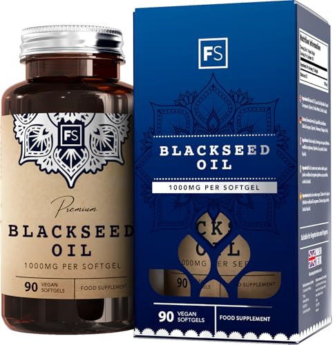 FS Olio di Cumino Nero | 90 Softgel Olio di Cumino Nero ad Alta Concentrazione - 1000 mg per Capsula | Softgel per Migliore Assorbimento | Non OGM, Senza Glutine e Allergeni | Prodotto nel RU
