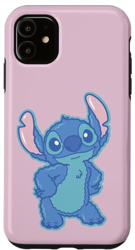 Disney Lilo & Stitch Fluffy Cute Pose Stitch Case for iPhone 11