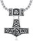 PDTJMTG Collar de talismán vikingo con martillo de Thor, plata de ley 925, colgante nórdico de amuleto Mjolnir para hombre