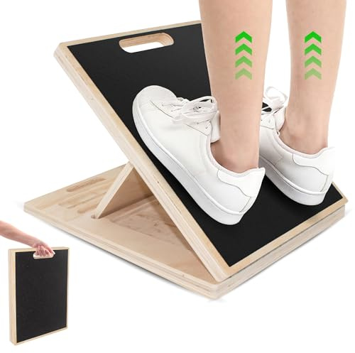 Balance Board aus Holz, Yoga Balance Board für Training Koordination Stehpult-Zubehör Erwachsene Anti-Rutsch Fitness Pedal Tragkraft 150kg (Natural Wood Color, Stretchboard)