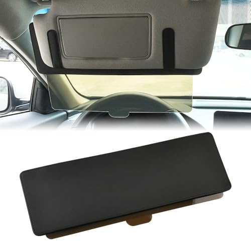 XhuangTech Sonnenblendenverlängerung, verstellbar, polarisiert, blendfrei, einziehbar, Sonnenblende, Auto-Visier-Verlängerung, Befestigung für Fahrer oder Vordersitz, Beifahrer