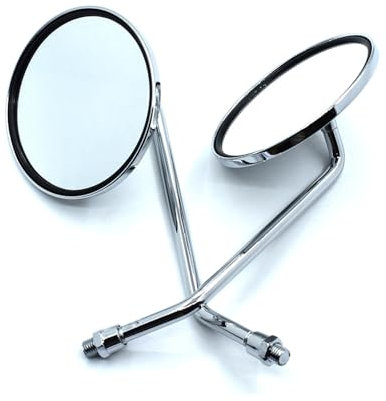 Motorrad Rückspiegel Für Y&AMAHA Für YZF R1 Für R6 Für R6S Für YZF-R25 Für YZF-R3 Für YZF R125 Für YZF-R5 Universal 10mm Motorrad Rückseite Spiegel Lenkerendenspiegel(8MM)