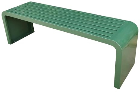 Gartenbank Metall Wetterfest 3 Sitzer Wetterfest Gestell Aus Edelstahl Sitzfläche Terrassenbank Garten Rustikal Bank 2-12 Sitzer Sitzbank für Park Balkon- Ohne Lehne Army 39.4*15.7*17.7“