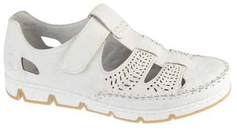 Rieker Shoes 49958-81, Women Half Shoes, White