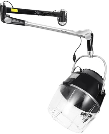 H-YEEU Wall Mounted Hair Hood Dryer with Swivel Arm – 900W Salon Hair Dryer with Adjustable Timer & Temperature Control – Space-Saving Design for Home & Professional Salons
