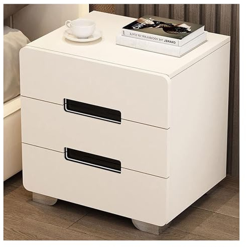 ZXFfhDHJH bedside table, With Charging Station Side Tables Bedroom with Fingerprint Lock,Led Light and Bluetooth Speakers Nightstand
