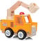 Tobar Kran-Wagen/Werkstatt-Wagen/Baustelle Holz-Spielzeug-Auto 13 cm lang