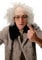 WIG ME UP - 3893-P68A Perücke Halbglatze Herren Karneval Halloween Alter Opa Verrückter Professor Wissenschaftler Einstein Kauz grau