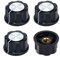 Top Drehknöpfe,4 Stk Round 27 mm Geriffelte Griffwelle Potentiometer Drehknoepfe für 6 mm Durchm Shaft Potentiometer