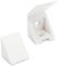 100 x sossai® Equerre D'angle/connecteurs de meubles/Équerre étagère | BT1 | 2 trous | Couleur : Blanc | Matière : Plastique