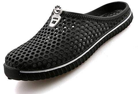 SAGUARO Sabots et Mules Hommes Femmes Respirant Chaussures de Jardin été Pantoufles Plage Piscine Chaussons Noir 42