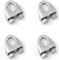 5mm Wire Clamps Clips U Bolts Made From Marine Grade Stainless Steel Corrosion-Resistant Wire Fasteners for Boats, Yachts, and Marine Applications (Pack of 4)
