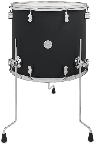 Pacific Drums Concept Maple Floor Tom, 18 x 16, Satin Black Finish Ply