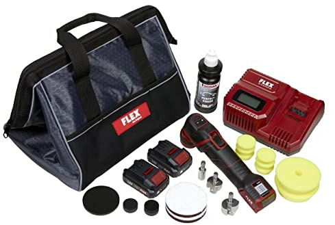 The Clean Garage Flex PXE 80 Cordless Mini Nano Polisher Kit | Polish and 10 Pads