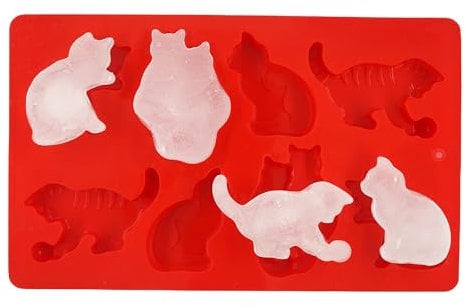 LYWUU Silikon-Eiswürfelformen in Katzenform, Gelee, Kekse, Schokolade, Süßigkeiten oder Gelatine-Einstellung