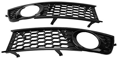 Yctze Auto Frontstoßstange Nebelscheinwerfer Grill, 2pcs Auto Frontstoßstange Nebelscheinwerfer Grill Unterseite Nebelscheinwerfer Grill Ersatz für A4 B6 2002-2005 für audi a4 b6 grill
