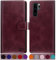 SUANPOT [RFID Schutz für Huawei P30 Pro Hülle PU Leder Handyhülle Lederhülle Klapphülle Kartenfach Flip Cover für Huawei P30 Pro Handy hülle Leather Wallet Phone Case Rotwein