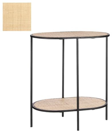 MICA Decorations Seitensprung Tisch braun-L 45 x B 30 x H 51 cm Beistelltische für den Patio, Eisen, bunt, Único