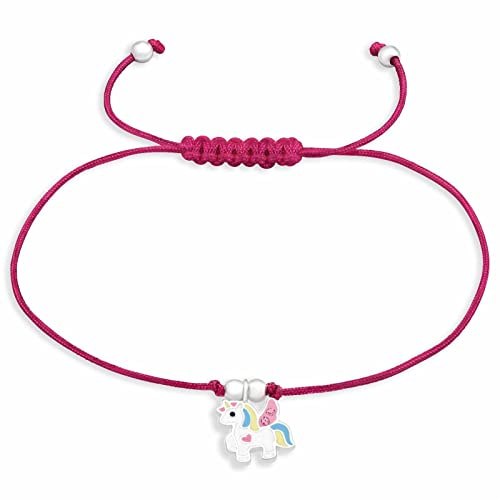 MONKIMAU Armband mit Einhorn Anhänger aus 925 Silber