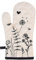 Clayre & Eef Ofenhandschuh 18x30 cm Beige Schwarz Baumwolle Blumen Ofenhandschuh
