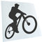Kiwistar - Autoaufkleber - Dunkelgrau - 10x10cm Mountainbiker MTB Downhill - Heckscheibe Auto Aufkleber wetterfest für Kfz LKW Mofa Truck - Sticker außen selbstklebend Tuning Zubehör für Fenster