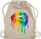 Turnbeutel Rucksack - Kleidung Pride Flag - Lippen LGBT & LGBTQ - Unisize - Naturweiß - regenbogen sachen lgbtq+ beutel csd lippe juterucksäcke lesbian mund turnsack lqbtq beutelrucksäcke gay