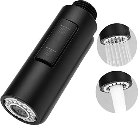 HOHOVYVY Douchette Evier Cuisine Noir,3 Modes Embout Robinet Cuisine,Embout Robinet Pivotante à 360°,Bec de Robinet Extractible