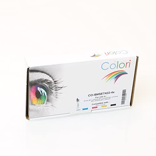 Colori Kompatibles Set 4X Druckerpatrone für Brother LC422VAL LC422XLVAL MFC-J5340DW MFC-J5345DW MFC-J5740DW MFC-J6540DW MFC-J6940DW