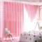 Lanqinglv Verdunkelugsvorhang Kinderzimmer Gardienen 2er Set Sterne Verdunkelung Vorhänge Blickdicht mit Ösen Mädchen Voile Farbverlauf Gardinen Rosa (H 213 x B 132 cm)