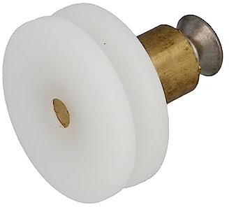 Amig - Duschabtrollager | Satz mit 2 Stück | Ø 26 x 21 mm | Kugellager mit Gelenkkopf und M5x8 Schraube | Für Schiebetüren von Badezimmern | Weißes Nylon.