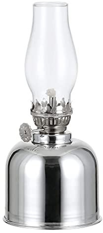 Klassiker Öllampe Klare Petroleumlampe Klassische Öllampe Metallglas Öllaterne Innengebrauch Hurrikanlampe Kleine Öllampe Laterne tragbar
