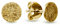 Beate Stohr - Ohrstecker Gold Silber 925, echte Handmade Ohrringe vergoldet rund 8mm Eis-Matt, für Damen, Herren, Kinder
