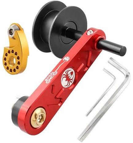 MUQZI Fahrrad Kettenrolle Singlespeed, Kettenspanner Singlespeed Nabenschaltung Fixie Schaltauge MTB Kettenrollenspanner, Rot