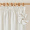 PONY DANCE Leinen Gardinen mit Kräuselband 2er Set Wohnzimmer Vorhänge Leinenoptik H 200 x B 140 cm Boho Style Leinenvorhänge für Schienensystem Linen Curtains for Living Room, Creme