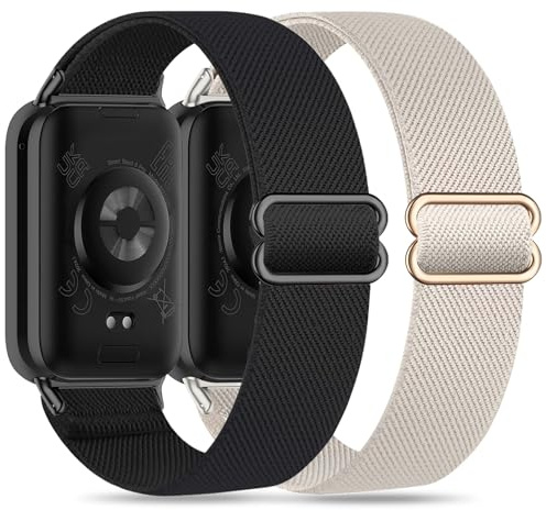 Wizvv 2 Pack Nylon Armband kompatibel mit Xiaomi Mi Band 9 Pro/8 Pro/Redmi Watch 5/Watch 4, Schnellverschluss Ersatz Sport Uhrenarmband für Damen Herren