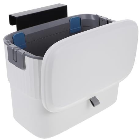 TOPPERFUN Poubelle De Cuisine 7 L À Fermeture Automatique Couvercle Fin Fixation Murale Ou Sur Armoire Pour Cuisine Et Salle De Bain